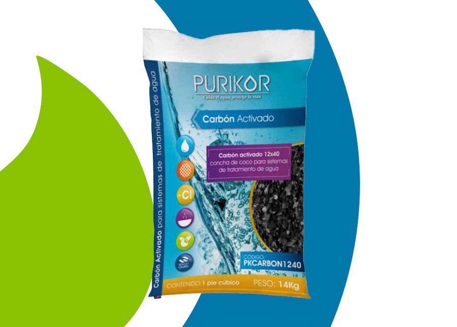 Carbón Activado de Concha de Coco PURIKOR 12x40