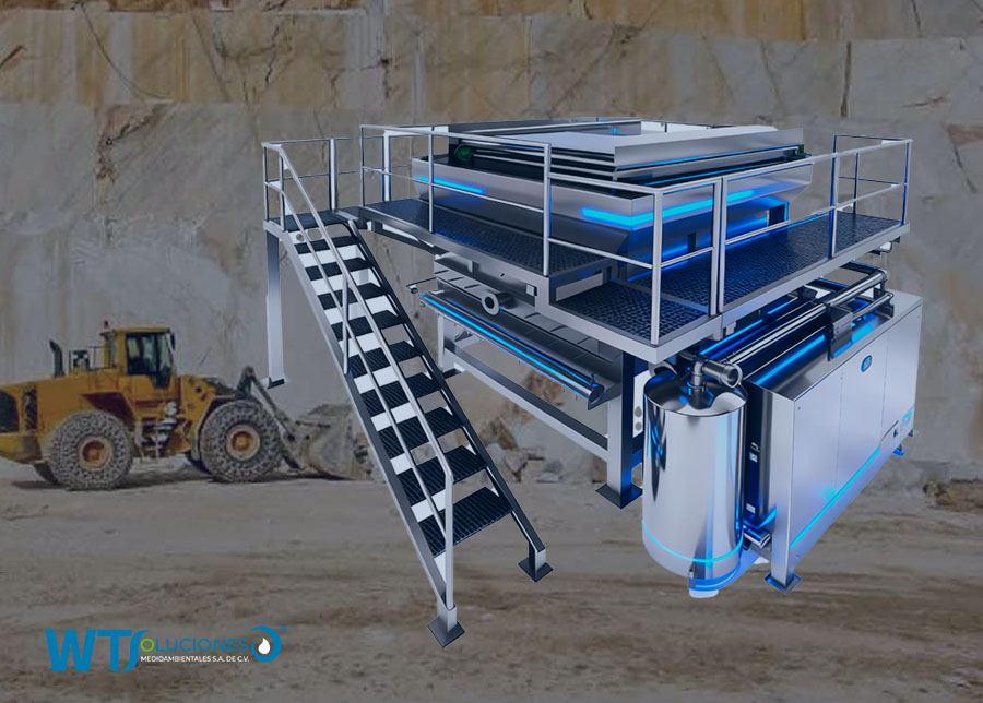 Tratamiento de agua residual para la industria del mármol y canteras